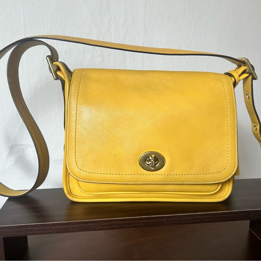 Vintage Coach Legacy Archive Rambler Crossbody in Mustard/Yellow